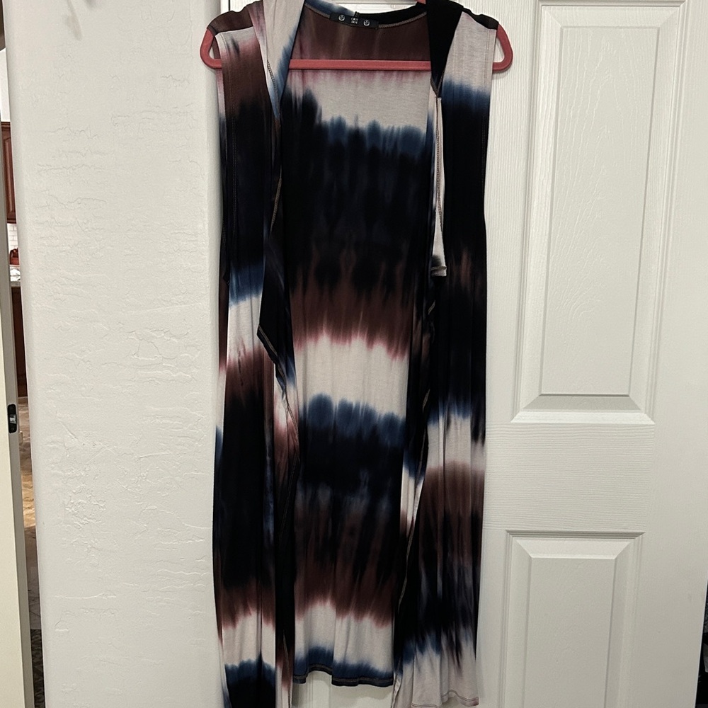 Stylish Multicolor Sleeveless long vest